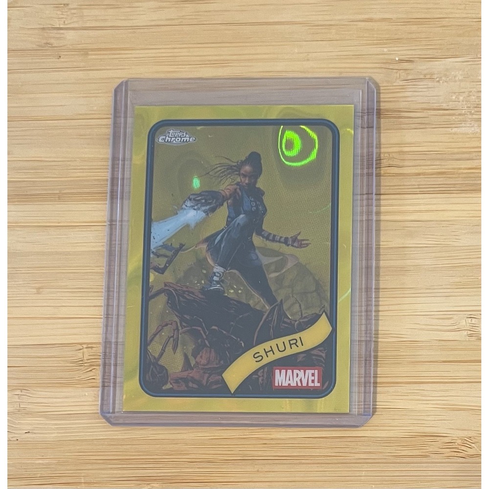 2025 Topps Chrome Marvel Shuri‎ #96 Yellow Lava Refractor Card